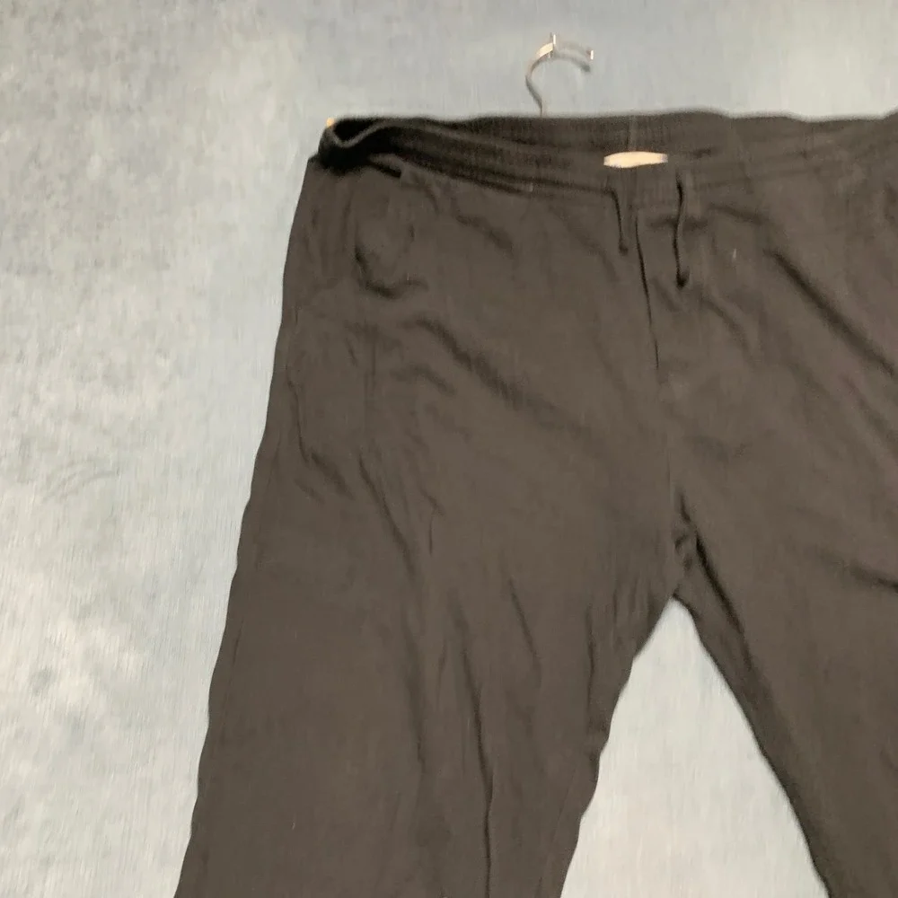 J.Crew Knit Goods Jogger Pants Mens Large Black Gym Slim Fit Drawstring Waist